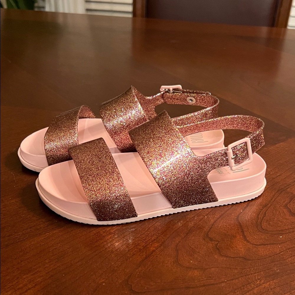 Mel by Melissa Glittery Pink Kids Sandals